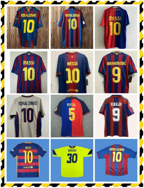 

ретро футбол джерси 96 97 07 08 09 10 11 12 13 xavi ronaldinho ronaldo rivaldo iniesta finals maillot de foot 91 92 99 stoitchkov messi figo, Black;yellow