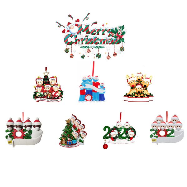 

christmas ornament diy greetings 2020 survivor family quarantine xmas birthday party pandemic social distancing new year tree pendant toys