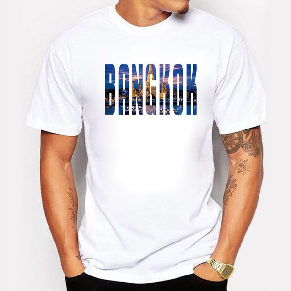 

sport blwhsa fashion tourist city bangkok printed men t shirt short sleeve casual t-shirt hipster attractions pattern cool tee