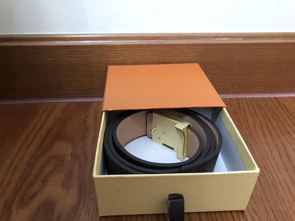 

2021 men belt designer women belts luxury belts men big buckle belt fashion mens leather belts with box 01, Black;brown