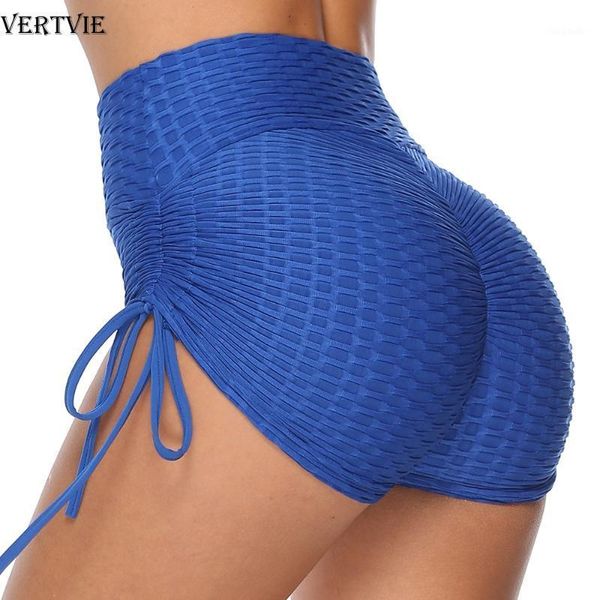 

vertvie women summer yoga shorts girls high waist raise tights gym leggings push up running fitness sports shorts1, White;red