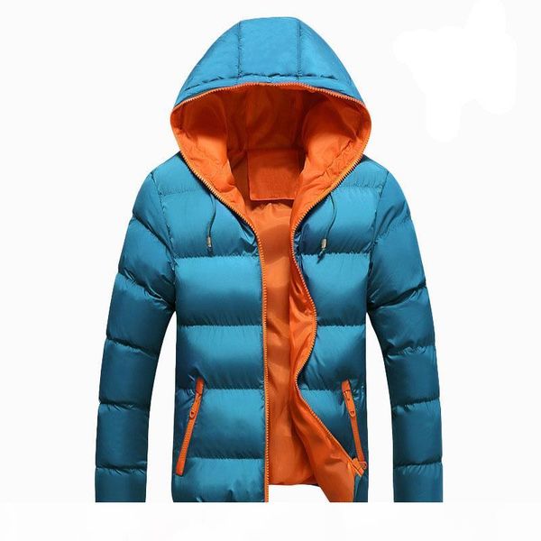 

wholesale- new men's winter casual hooded thick jacket fashion down cotton coats men thermal parkas warm hoodies clothing la082, Black