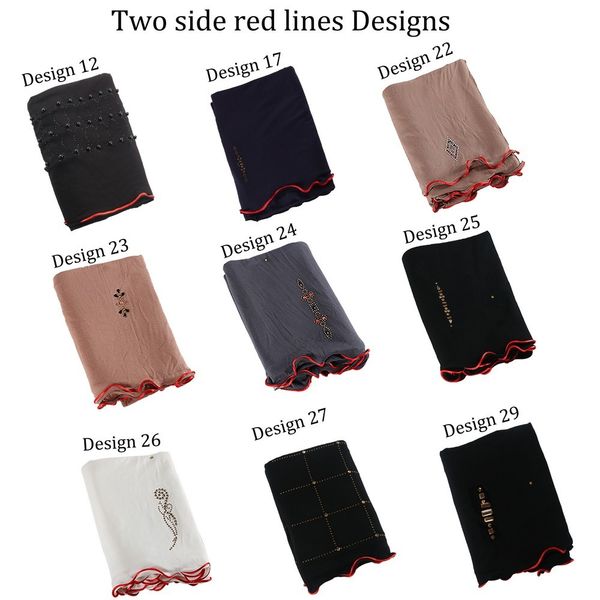 

new arrival 2 sides red line mix design stretchy jersey fabric printing scarf with stones for netherlands muslim women 200930, Blue;gray