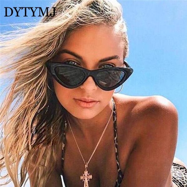 

sunglasses dytymj retro cat eye women designer cateye woman candy sun glasses lentes de sol hombre, White;black