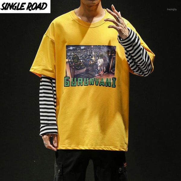 

singleroad mens hoodies men 2020 oversized sweatshirt harajuku streetwear hip hop striped patchwork sweatshirts black hoodie men1