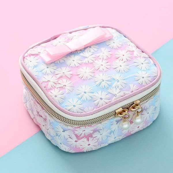 

cosmetic bags & cases women large capacity sanitary napkin storage bag travel cosmetics jewelry mouth red wallet1