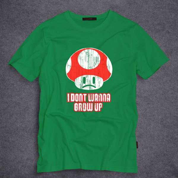 

super mario bros mushroom i don't wanna grow up funny mens short sleeves s 5xl hoodie designers t shirts sweatshirt