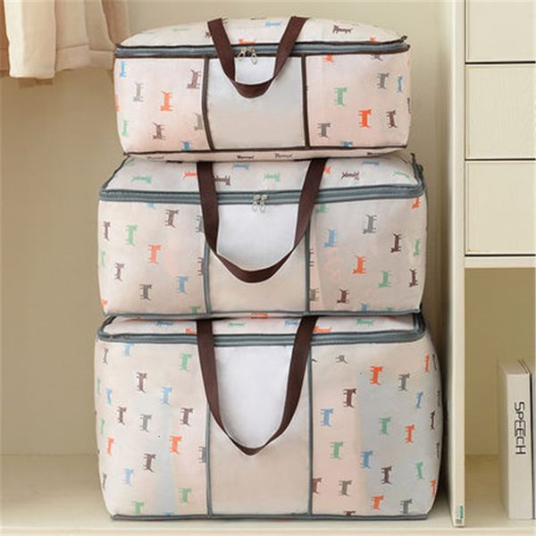

storage m/l/xl throw bag foldable non woven clothes blanket quilt sweater organizer 4 nscab