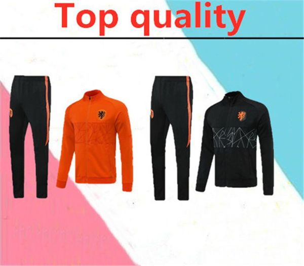 

2020 2021 netherlands de jong memphis de ligt football training suit 2019 2020 virgil promes soccer tracksuit, Black