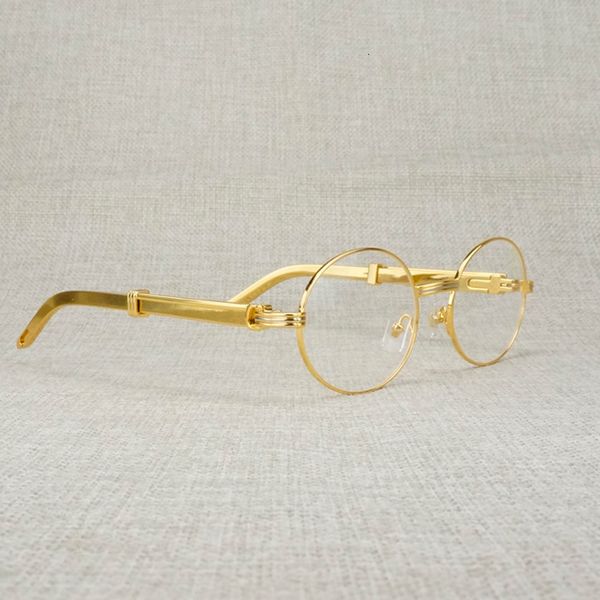 

2021 new luxury stainless gold plated sunglasses men reading frame round sun glasses for club and driving vintage eyewear gafas t2p6, White;black