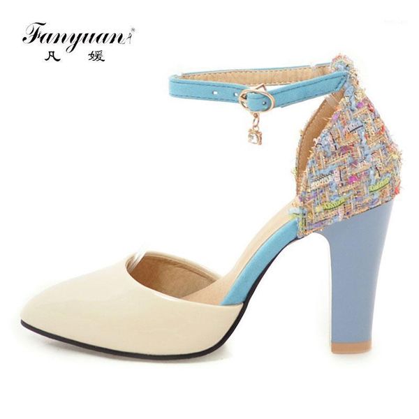 

fanyuan high heels sandals women mixed color ankle strap shoes woman summer sandals pointed toe women heels shoes summer 20211, Black