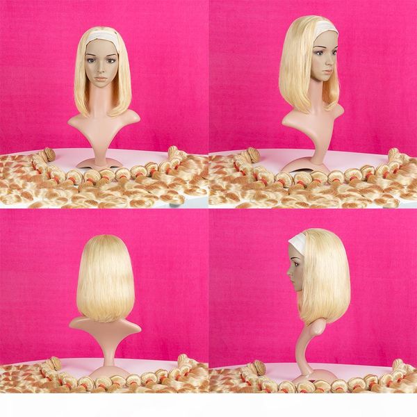 

brazilian short bob lace wigs 613# color without lace human hair wigs for women remy peruvian straight human hair wigs, Black;brown