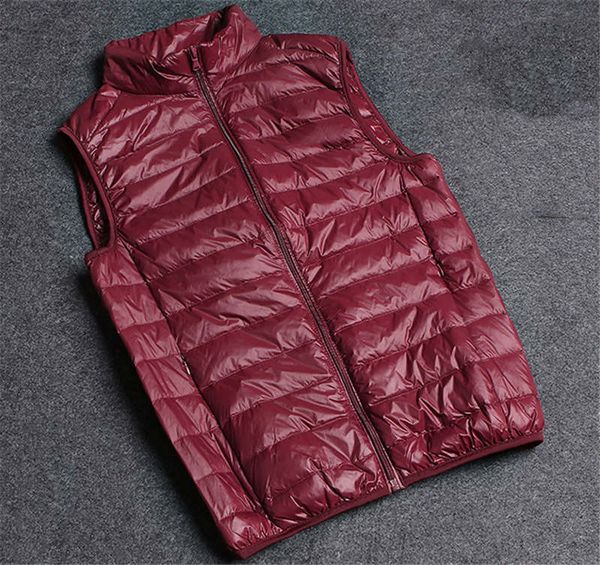 

new style waistcoat lightweight down collar vest, lightweight down jacket men's short fashion slim waistcoat, Black;white