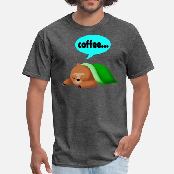 

lazy tired cute sleepy sloth thinking of coffee. t shirt cute oversized o-neck tracksuit hoodie sweatshirt