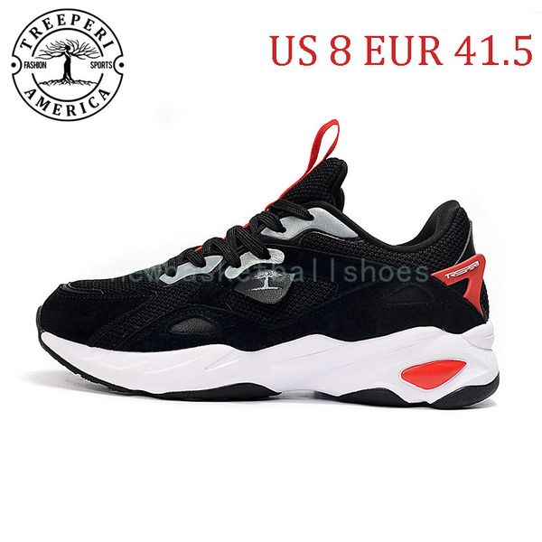 

us 8 eur 41.5 2021 treeperi fashion chunky 6.0 running shoes black red for women men sports sneakers 01