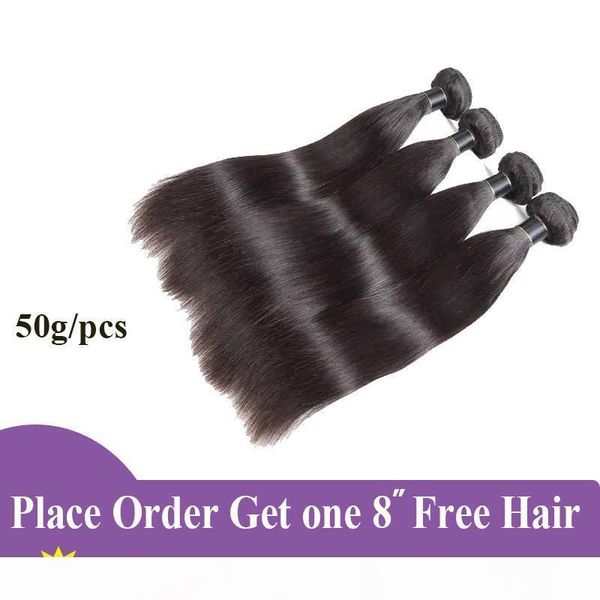 

brazilian hair extension straight brazilian virgin hair weave bundles 3 4 5 pcs remy double weft malaysian human hair bundles 50g pcs, Black