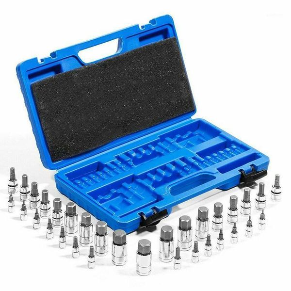 

32pc/set master hexes drill bit set (sae & metric) socket set standard hand tool lbshipping1