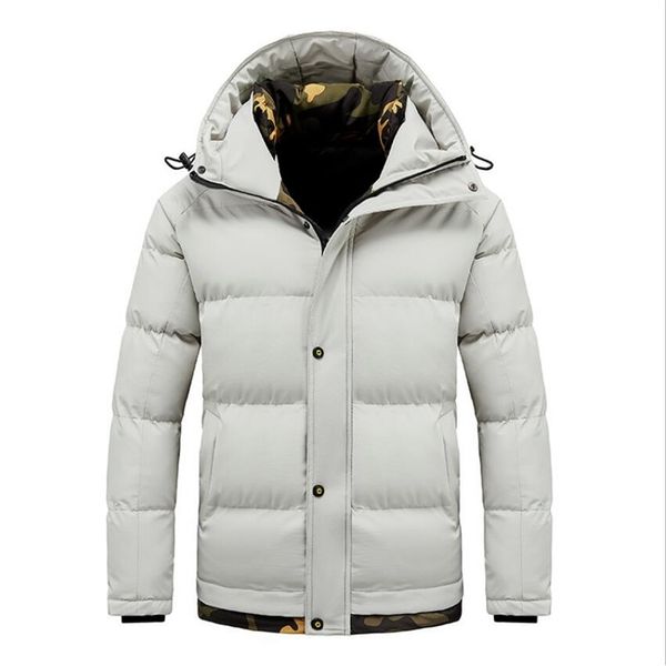 

2021 new winter men's jacket thick warm windbreaker coats fashion slim hoodies mens clothing 0wo3, Black