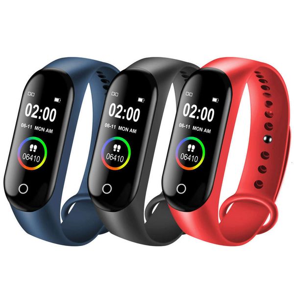 

color screen heart rate exercise meter step m4 smart bracelet ip67 waterpr
