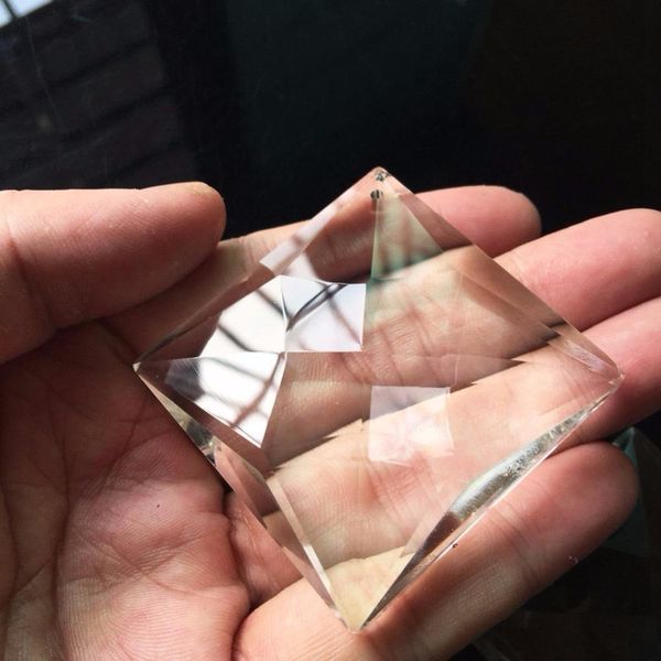 

50mm hanging suncatcher prism diy pendant decoration chandelier crystal part faceted rhombus glass artware p filter h jllbwk