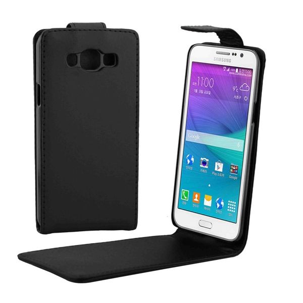 

vertical flip magnetic button leather case for galaxy grand max g7200