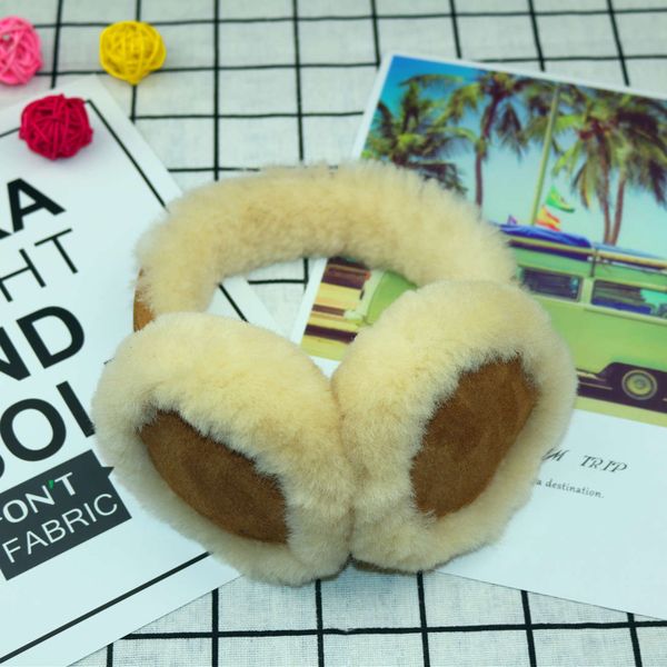 

новые и австралийские женщины овчины один из кожи мужчин шерсти earmuffs ухода обертки fur ухо теплой музыка earmuff 3