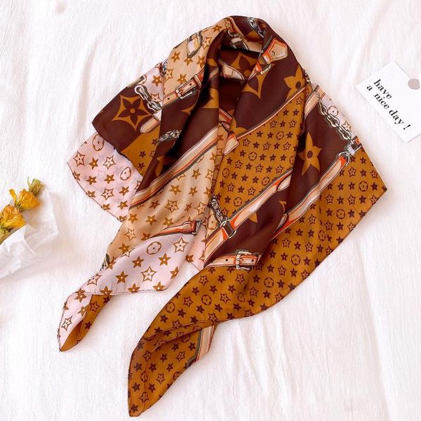 

brand designer silk scarf foulard bandana long lrage shawls wrpas winter neck scarves lady hijab 2020 new, Blue;gray