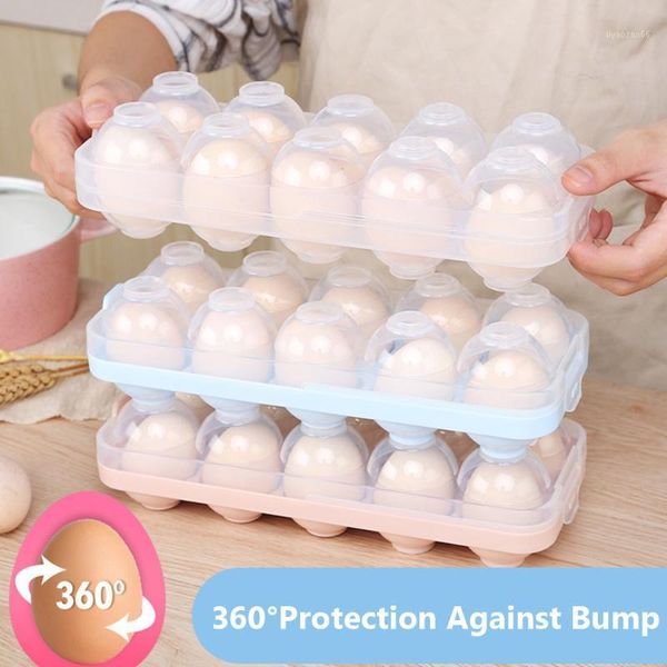 

new 10x egg holder boxes tray storage plastic refrigerator eggs case container kitchen storage clear egg boxes1