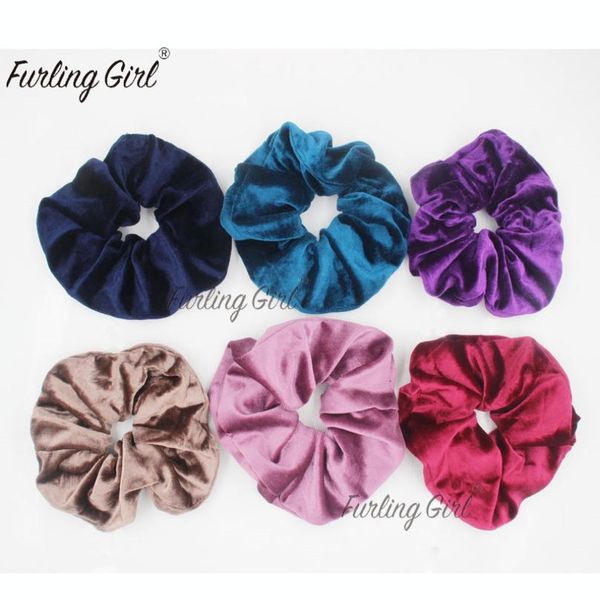 

furling gilr 1 шт. 15 см супер крупных корейских бархатных screunchies tootail держатель pelo пони хвост обертывает эластичные полосы волос