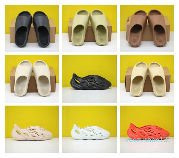 

runner sandal slipper triple black white bone resin desert sand kanye west men women designer slides sandals shoes us 5-11 y13