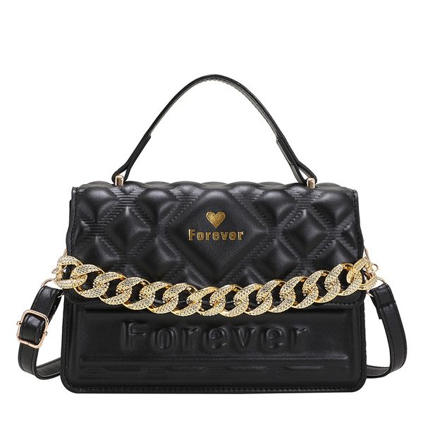 

hbp classic women bags graffiti shoulder bag with handle shiny diamond chain hobo handbags square oblique cross lady tote crossbody messenge, Black;red