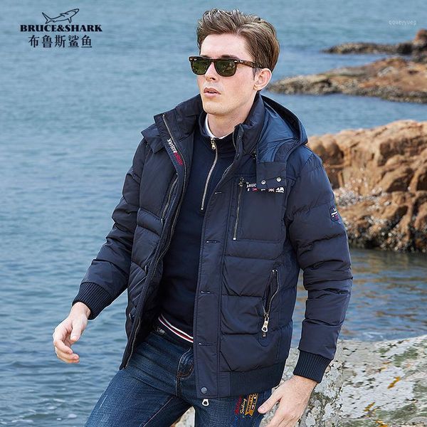 

men's down & parkas men's feather jacket men coat 70% gray duck waterproof windbreaker jackets male hooded thermal plus size1, Black