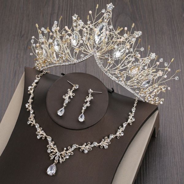 

crown super xian qi sen wedding dress with jewelry set high end atmosphere bridal headdress 2020 new, Silver