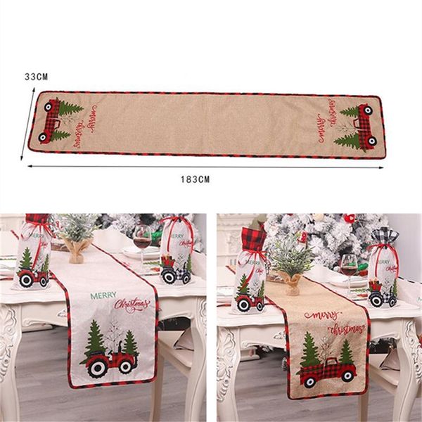 

christmas table runner tablecloth linen table cover car xmas tree flag table dress tablecloth eating mat christmas decorations cz110204