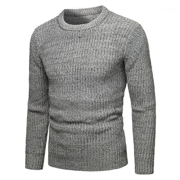

2020 winter crew neck pullover sweater men thick warm knitted sweaters men fashion solid color long sleeve slim sweaters1, White;black