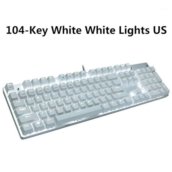 

mechanical gaming keyboard led backlit 104/87 keys anti-ghosting black red blue switches for pc lap