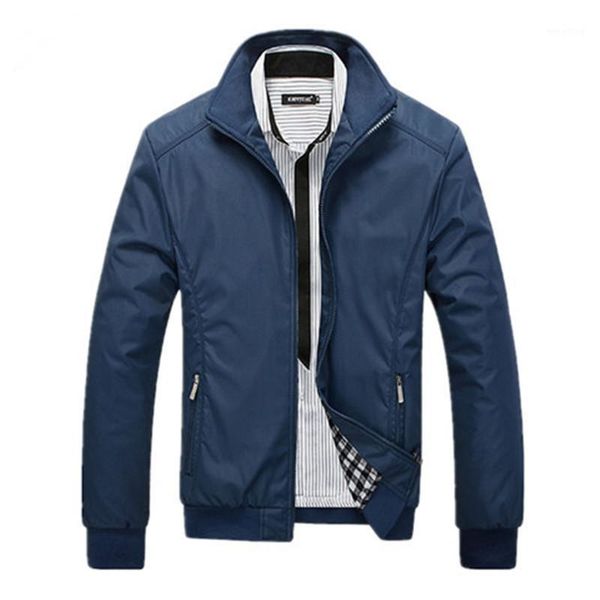 

youth loose and plus-sized sports and leisure stand-collar jacket autumn father work clothes jacket men's1, Black