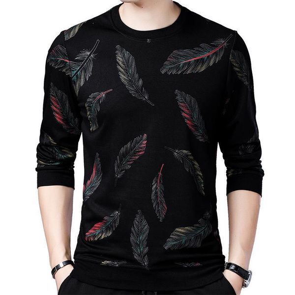 

2019 designer pullover feather men sweater dress thin jersey knitted sweaters mens wear slim fit knitwear fashion clothing j716, White;black