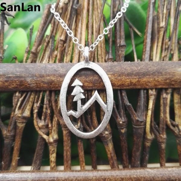 

pendant necklaces 1pcs far fetched mountain tree necklace sanlan, Silver