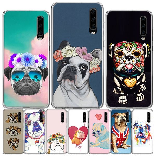 

pitbull bulldog dog phone case for huawei p40 p30 p20 p10 mate 10 20 30 lite pro p smart z plus 2019 cover shell coque