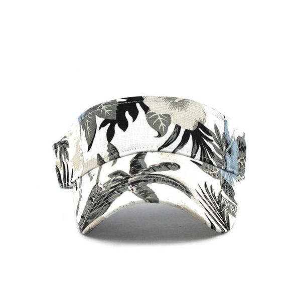 

feitong empty sun visors vintage print washed canvas printed outdoor hip-hop cap adjustable women men visor#y10, Blue;gray