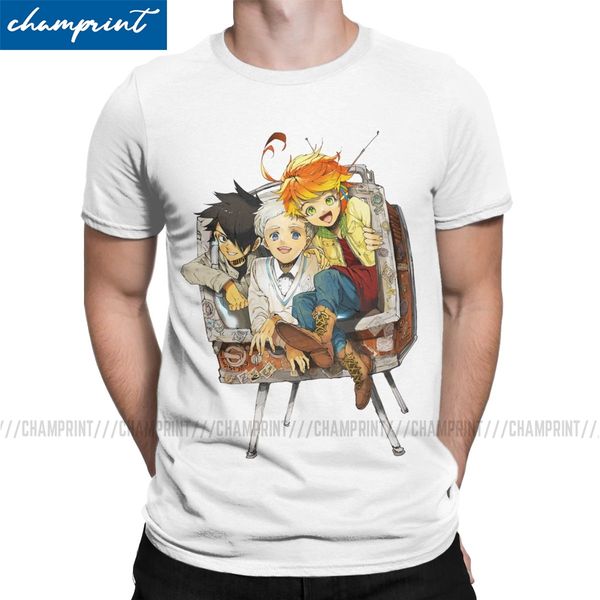 

the promised neverland yakusoku no nebarando emma norman ray anime vintage crew neck printed sport hooded sweatshirt hoodie men t shirt