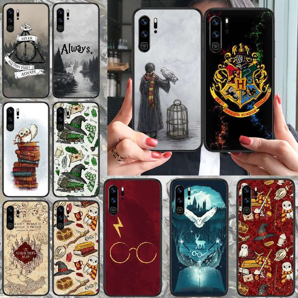 

harries potter phone case for huawei p 9 smart 10 20 30 40 8 lite mini z 2019 pro black cell cover soft hoesjes silicone coque