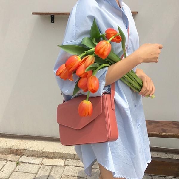 

bags for women handbag designer minimalist spring and summer new simple square flip single shoulder messenger bag tide