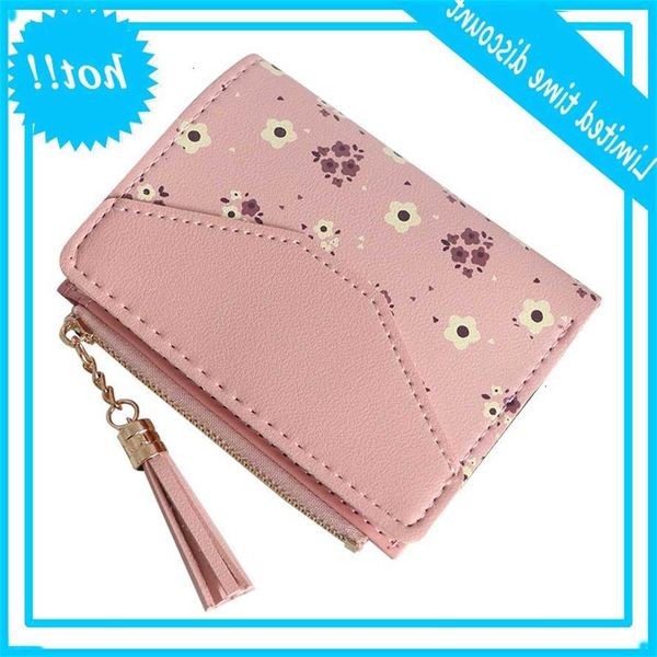 

flower small box short cute rits for girls women wallets para monedas, Red;black