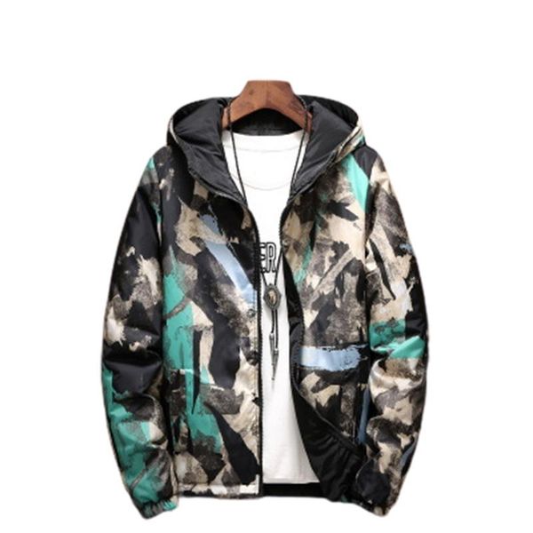 

мужские зимние parka повседневная камуфляж обратимая мужская куртка мода свободно негабаритную зимнюю мужскую куртку плюс размер m-5xl 2020, Black