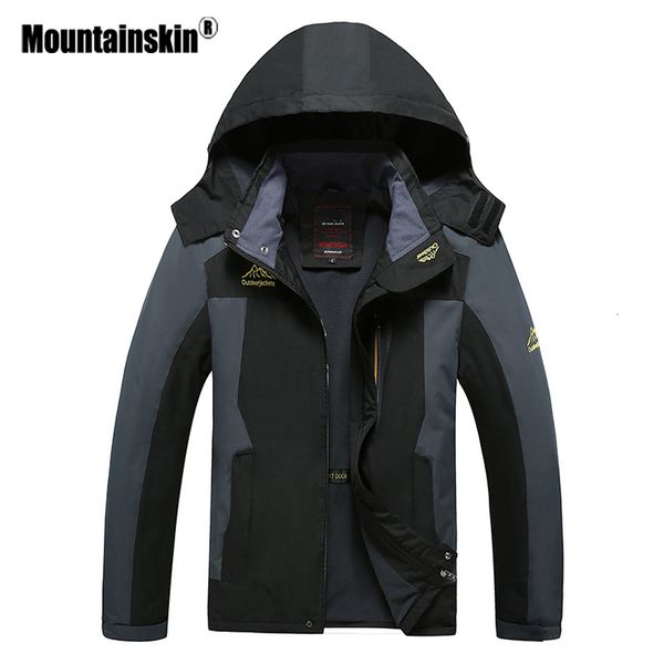 

mountainskin 8xl 6xl men's jackets waterproof hooded coats men windproof army outerwears male plus size brand clothing sa399