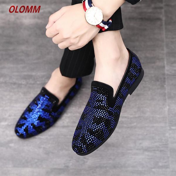 

italian shoes men classic coiffeur wedding shoes men elegant loafers brand rhinestone sepatu slip on pria ayakkabi, Black