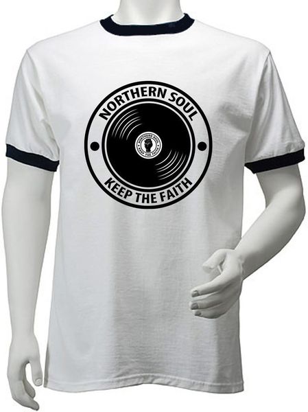 

sport 2019 new fashion summer new design cotton male tee shirt designing northern soul keep the faith record ringer t-shirt tee