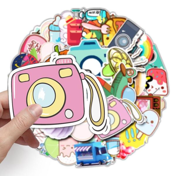 

51pcs original small fresh sticker girl heart classic kid toys for skateboard guitar suitcase graffit waterproof sun protection bbyqrc